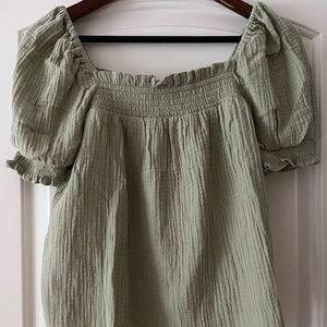 J.Crew smocked top